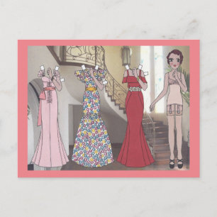 Denise, Art Deco Lady van 1934 Briefkaart