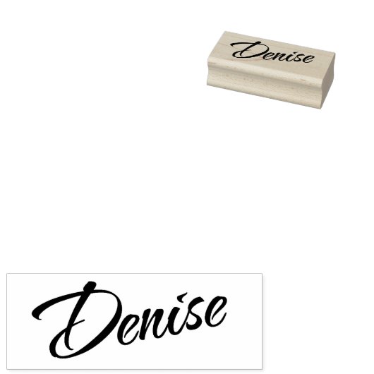 Denise name decorative cursive font lettering 	rubberstempel (Gestempeld)