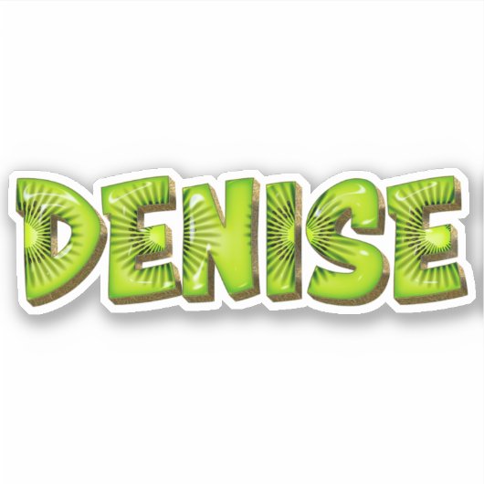 Denise Nom Kiwi Design Autocollant Sticker (Devant)