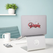 Denise red heart graffiti Autocollants (Ordinateur portable sur le bureau)