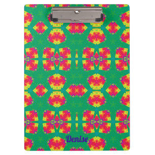 DENISE ~ Roze, Rood, Geel en Groen ontwerp Klembord