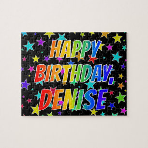 "DENISE" Voornaam, geun "HAPPY BIRTHDAY" Legpuzzel