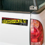 Denk aan Benghazi 4 Bumpersticker (Op Truck)