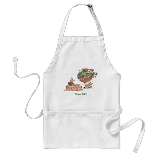 Denk aan Big Apron Standaard Schort (Voorkant)