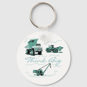 Denk aan Big Construction T-shits en Gifts Sleutelhanger