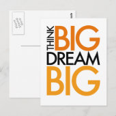 DENK AAN BIG DREAM BIG! BRIEFKAART (Voorkant / Achterkant)
