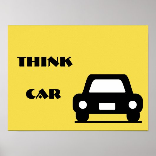 Denk aan Car Funky A3 Poster (Voorkant)