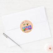 Denk aan de '60s Rock and Roll, Groovy Retirement Ronde Sticker (Envelop)