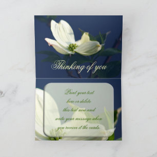Denk aan de  Dogwood Flower-foto van de You Card Kaart