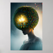 Denk aan de fantasiekunst van bomen poster (Voorkant)