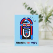 Denk aan de jaren 50, jukebox, briefkaart (Staand voorkant)