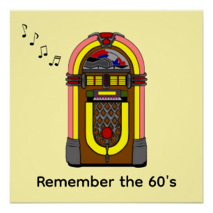 Denk aan de jaren '60 perfect poster