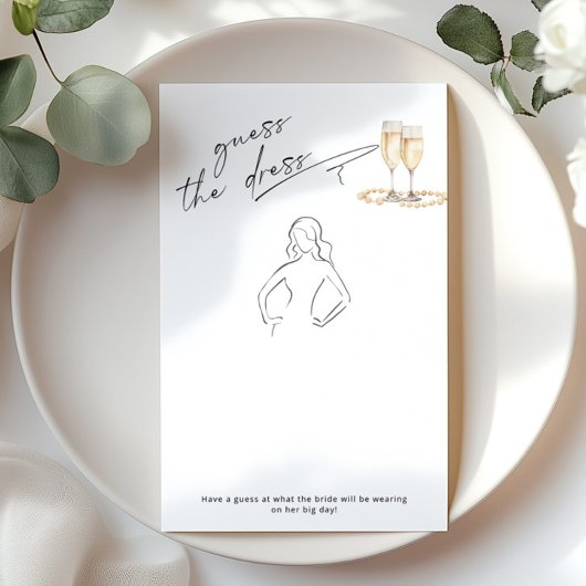 Denk aan de jurk Minimalist Pearls en Prosecco