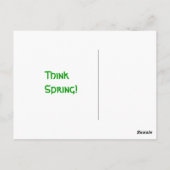 Denk aan de lente. briefkaart (Achterkant)