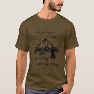 Denk aan de Natuur van de forel van de vissersvlot T-shirt