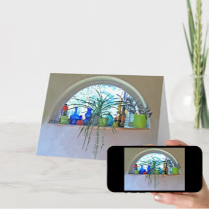 Denk aan de Waterverf van het venster van kleurrij Kaart