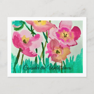 Denk aan de Wildbloemen Briefkaart