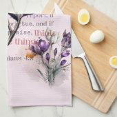 Denk aan deze dingen in de Schrift Theedoek (Quarter Fold)