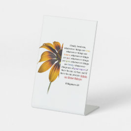 Denk aan deze dingen reclamebord met voetstuk