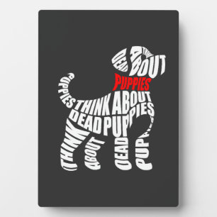 Denk aan DODE Puppies Wit Fotoplaat
