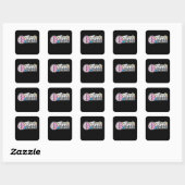 Denk aan een andere groei Mindset Motivation Vierkante Sticker (Vel)