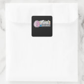 Denk aan een andere groei Mindset Motivation Vierkante Sticker (Tas)