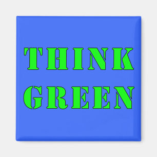 Denk aan een groene magneet