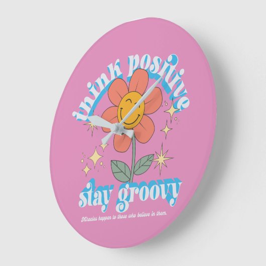 Denk aan een positieve blijf-van-mijn-lijfspreuk grote klok (Hoek)