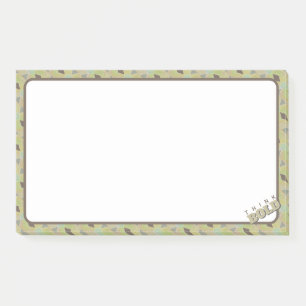 Denk aan gedurfde brainstorming olijfgroen post-it® notes