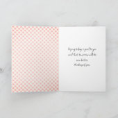 Denk aan Gingham Teddy Bear Kaart (Binnen)