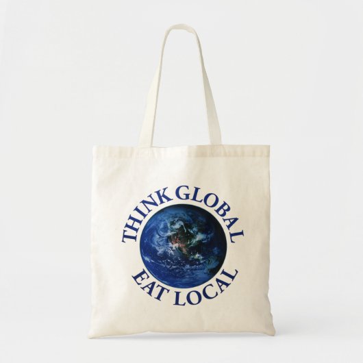 Denk aan Global Eat Local Tote Bag (Voorkant)
