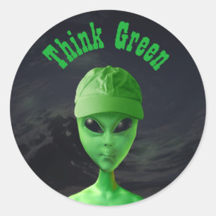 Denk aan Green ET Ronde Sticker