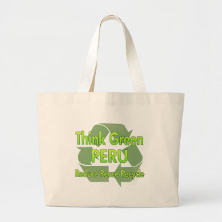 Denk aan Green Peru Grote Tote Bag