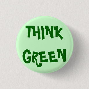 DENK AAN GREEN RONDE BUTTON 3,2 CM