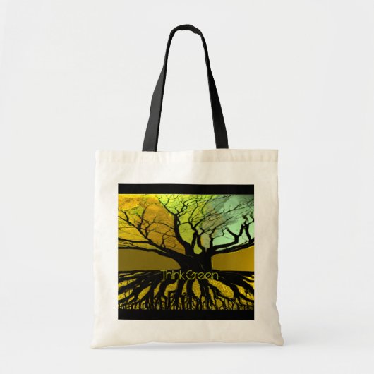 Denk aan Green Tree Roots Canvas tas - (Voorkant)