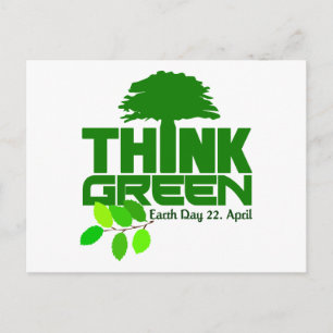 Denk aan groen briefkaart