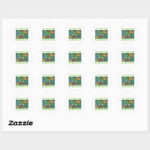 Denk aan groen milieu ronde sticker (Vel)