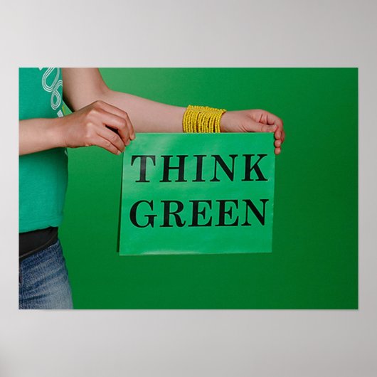 Denk aan groen poster (Voorkant)