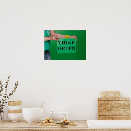 Denk aan groen poster (Keuken)