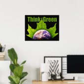 Denk aan groen poster (Thuiskantoor)
