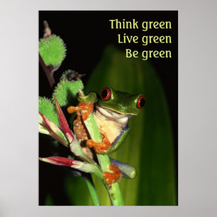Denk aan groen poster