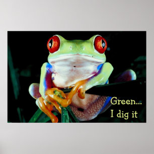 Denk aan groen poster