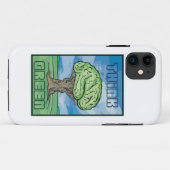 Denk aan Groene Brain Case-Mate iPhone Case (Achterkant (horizontaal))