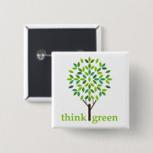 Denk aan groene Button (Voorkant /achterkant)