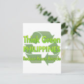Denk aan Groene Filipijnen Briefkaart (Staand voorkant)