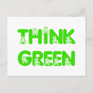 Denk aan groene kikker briefkaart