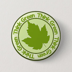 Denk aan groene knop ronde button 5,7 cm