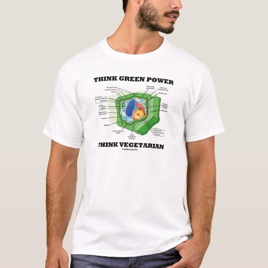 Denk aan Groene kracht Denk aan vegetariër (Plant T-shirt (Voorkant)