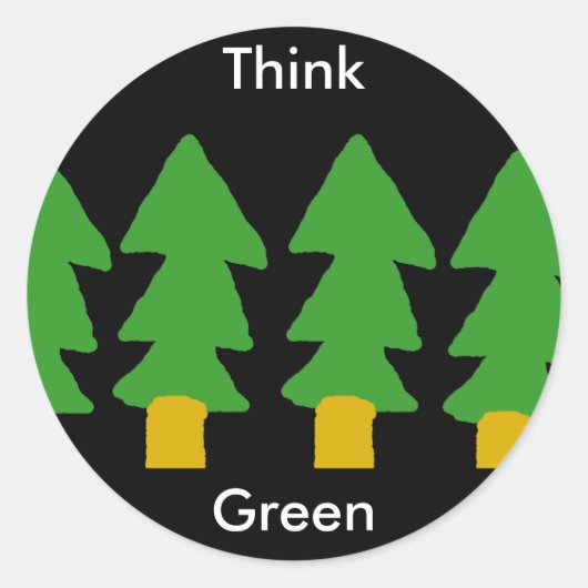 Denk aan groene Sticker (Voorkant)