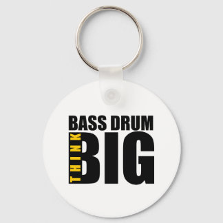 DENK AAN GROTE BASS-DRUM MUZIEK-DESIGN SLEUTELHANGER